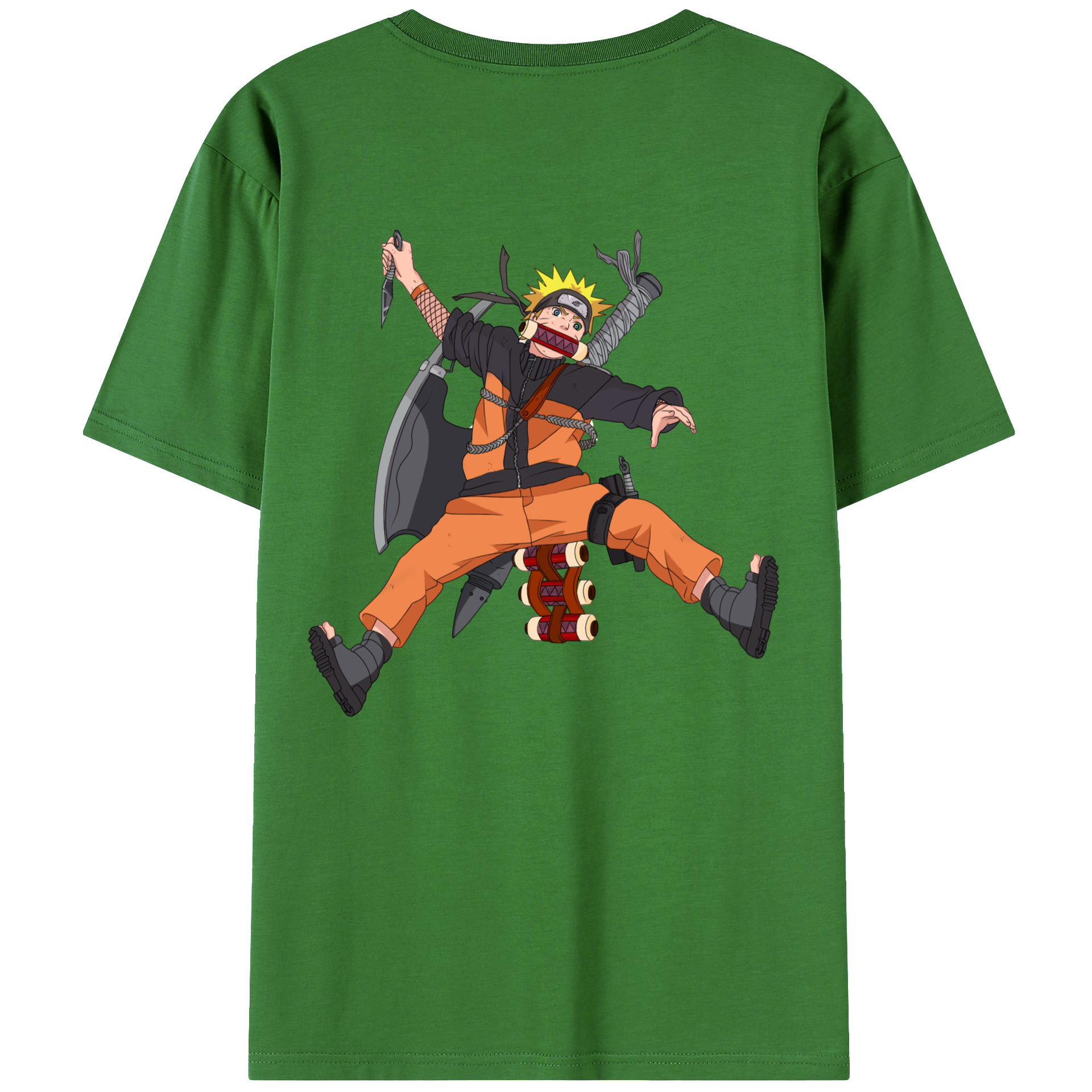 （画像用） NARUTO -ナルト- うずまき ナルト Uzumaki Naruto レディース半袖Tシャツ(バックプリント)